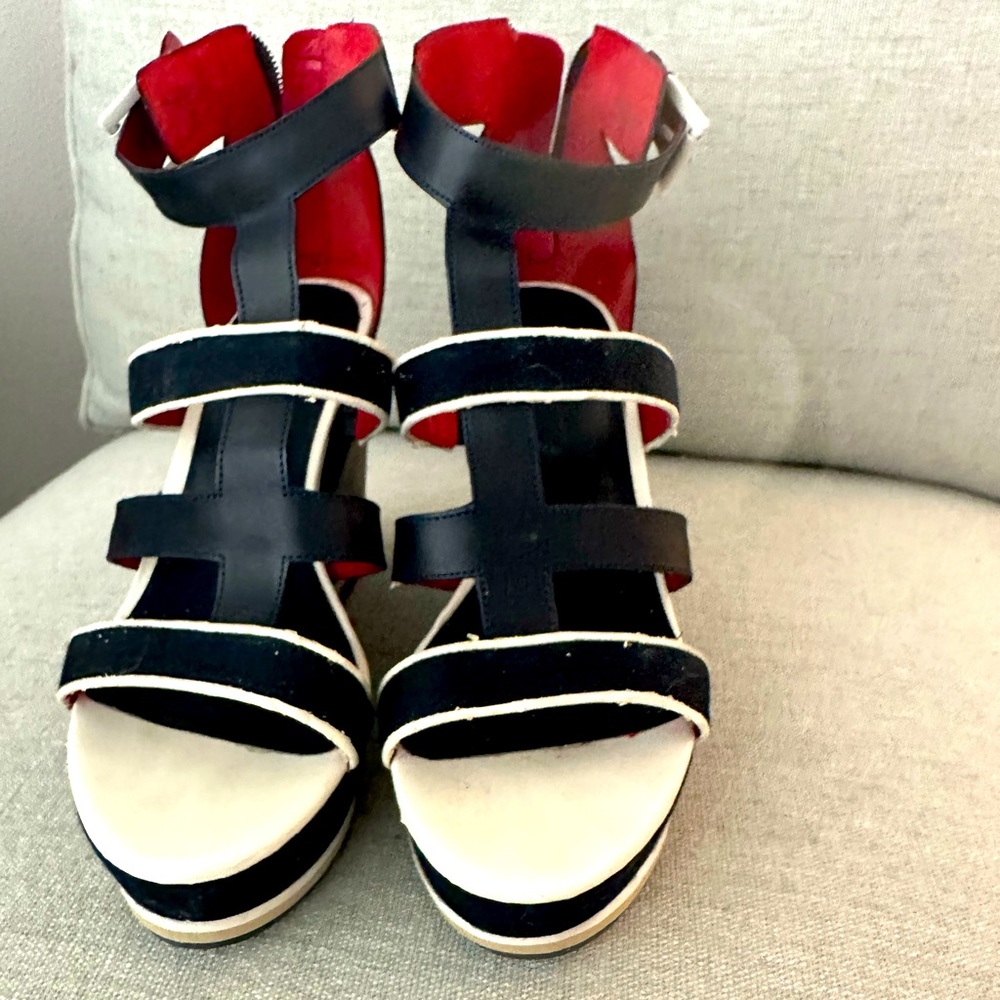 Tommy Hilfiger wedge sandals.